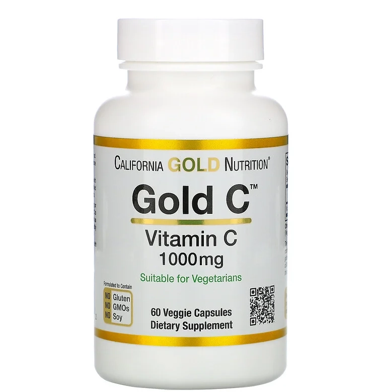 Vitamina C, 1.000mg, 60 cápsulas, California Gold Nutrition