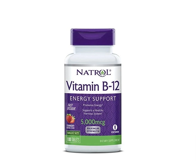 Vitamina B-12, 5.000mcg, 100 Tabletes Dissolução Rápida, Natrol