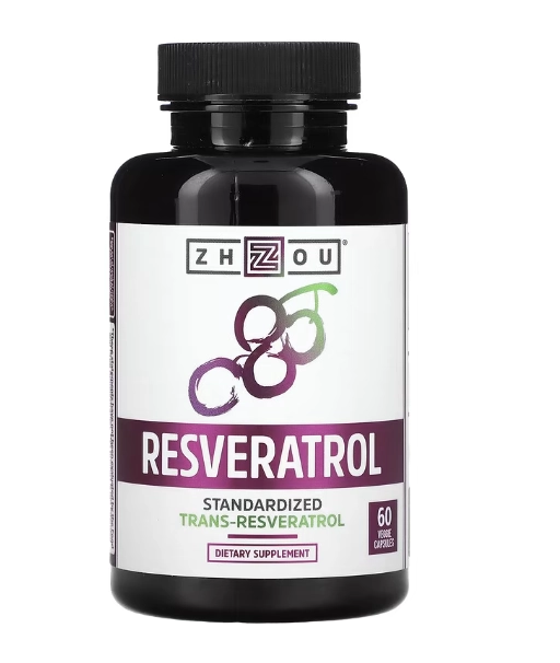 Resveratrol, 1000MG, 60 Cápsulas, Zhou Nutrition