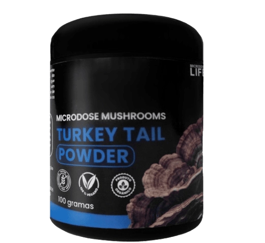 Extrato Puro e Concentrado, Cogumelo Turkey Tail, 100g em Pó, Microdose Life