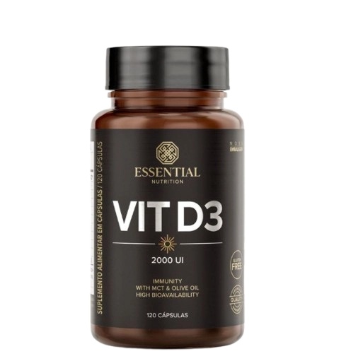 Vitamina D3 2000UI, 120 Cápsula, Essential Nutrition