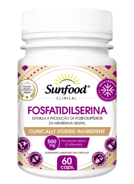 Fosfatidilserina, 500mg, 60 cápsulas, Sunfood