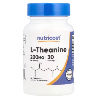 L-teanina 200mg, 30 Cápsulas, Nutricost
