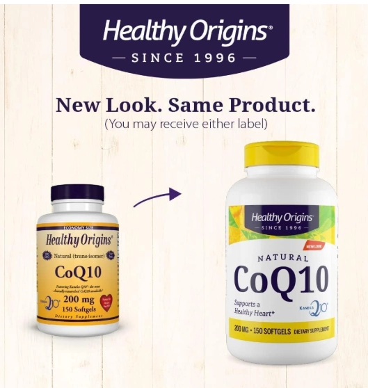 Coenzima CoQ10 200mg, 150 Cápsulas, Healthy Origins
