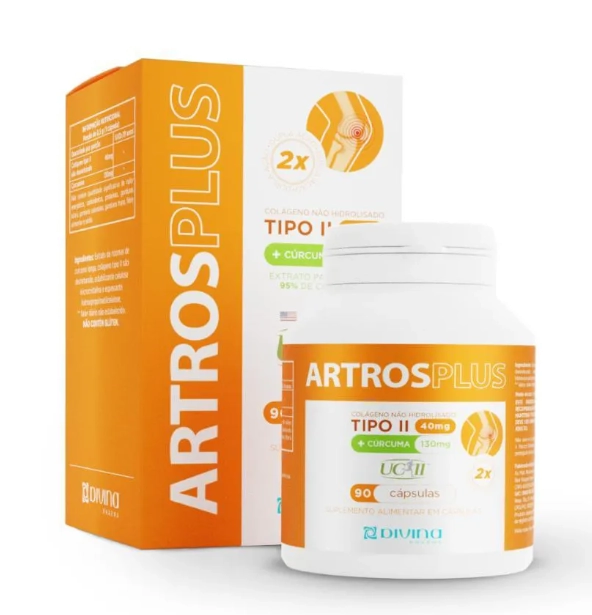 Artros Plus, Colágeno UC-II + Curcuma, 90 Comprimidos, Divina Pharma