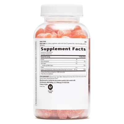 Vitamina C, 282mg, Sabor Laranja, 120 Gomas, GNC