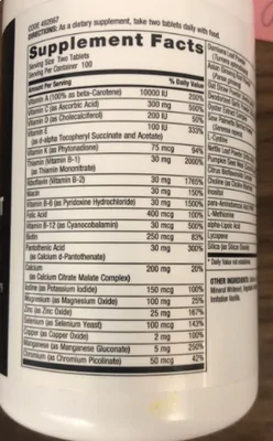 Multivitamínico Mega Men, 200 Tablets Timed Release, GNC