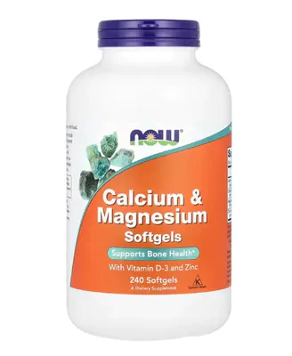 Cálcio e Magnésio, 240 Cápsulas, Now