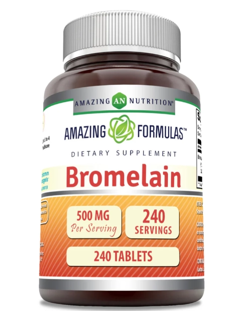 Bromelain, Bromelaína 500mg, 240 Comprimidos, Amazing Formulas