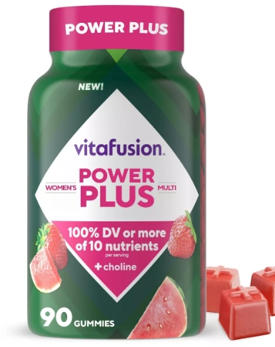 Multivitamínico Feminino, Power Plus, 90 Gomas Sabor Melancia, Vitafusion 