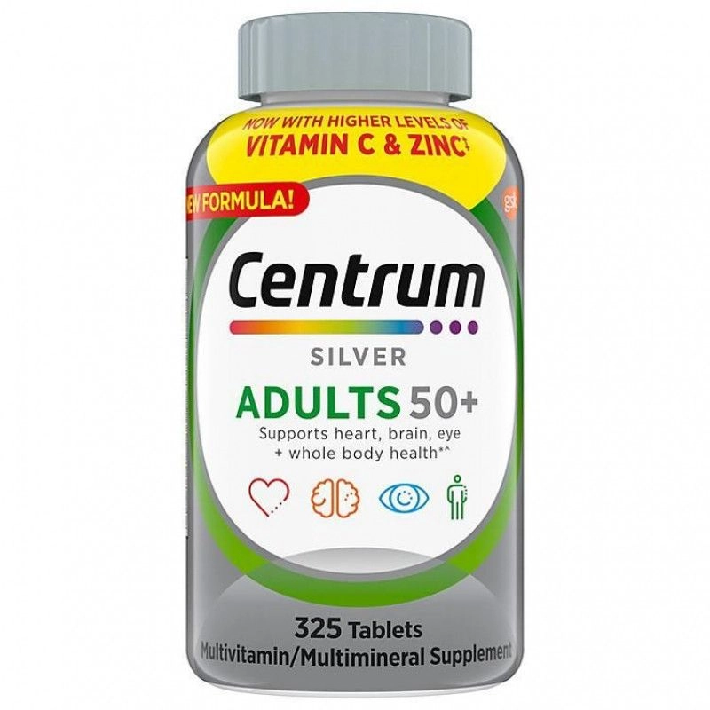 Centrum Silver Adults 50+, 325 Comprimidos, Importado