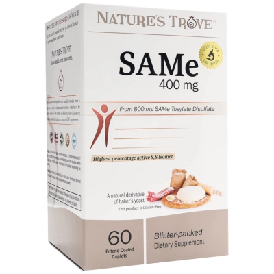 SAM-e 400mg, 60 Cápsulas, Nature's Trove