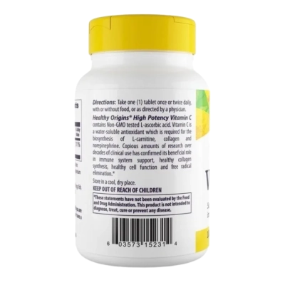 Vitamina C, 1000mg, 180 Comprimidos - Healthy Origins