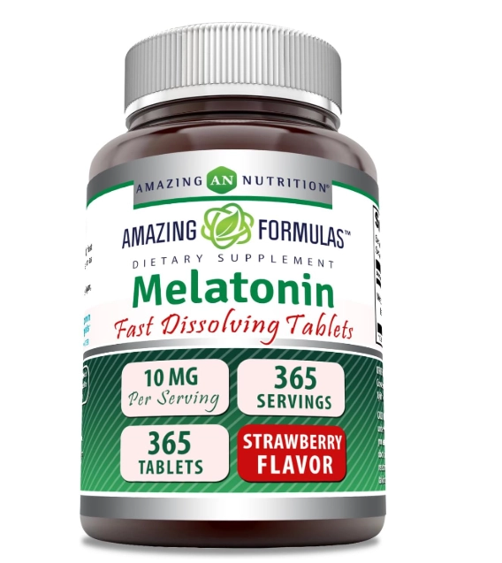 Melatonina 10mg, 365 Comprimidos Sabores, Amazing Formulas