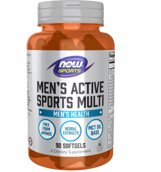 Multivitamínico Esportivo Masculino, Men's Active Sports, 90 Cápsulas, Now