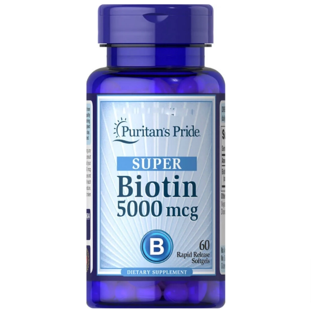 Biotina, 5.000mcg, 60 cápsulas, Puritan's Pride