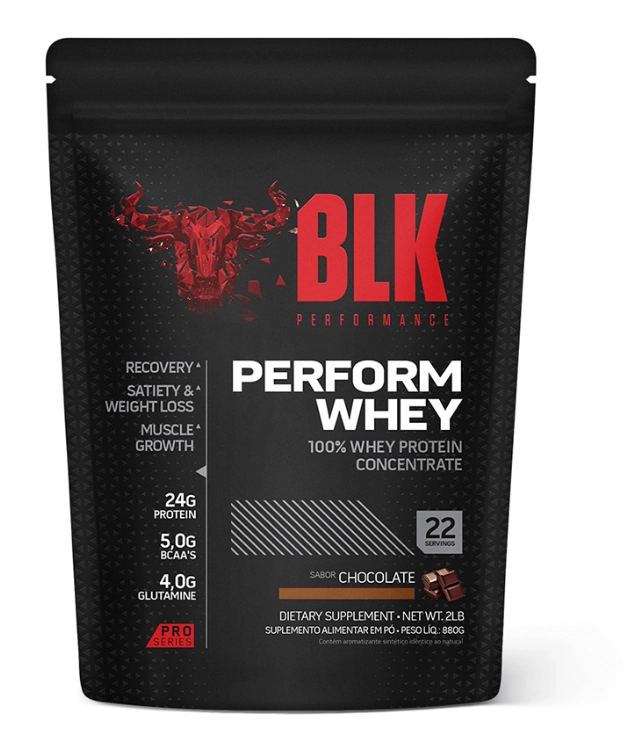 Proteina Perform Whey, Sabor Chocolate, 880g, BLK Performance