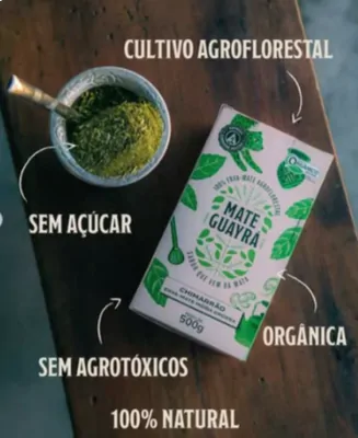 Chimarrão Orgânico Moída Fina, 500g, Mate Guayrá