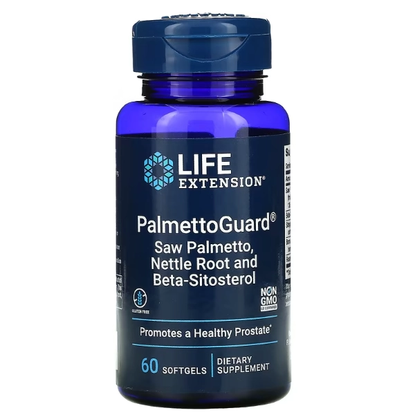 PalmettoGuard Saw Palmetto, Beta-Sitosterol, 60 Softgels, Life Extension