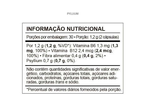 Psyllium 700mg, 60 Cápsulas, QualyNutri