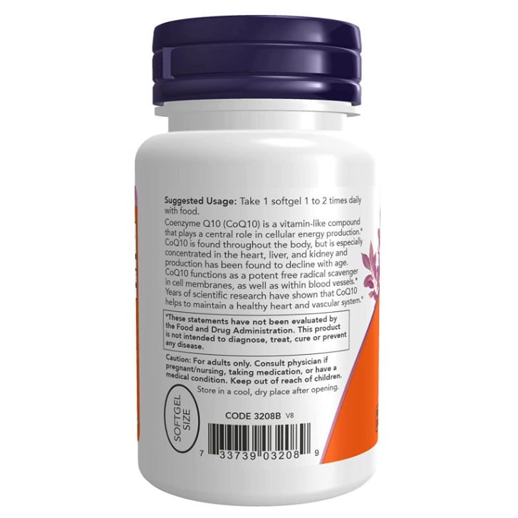 Coenzima Q10  100mg, 50 Cápsulas Now