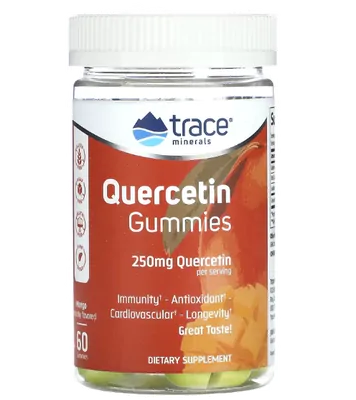 Quercetina 250mg, 60 Gummies Sabor Manga, Trace Minerals