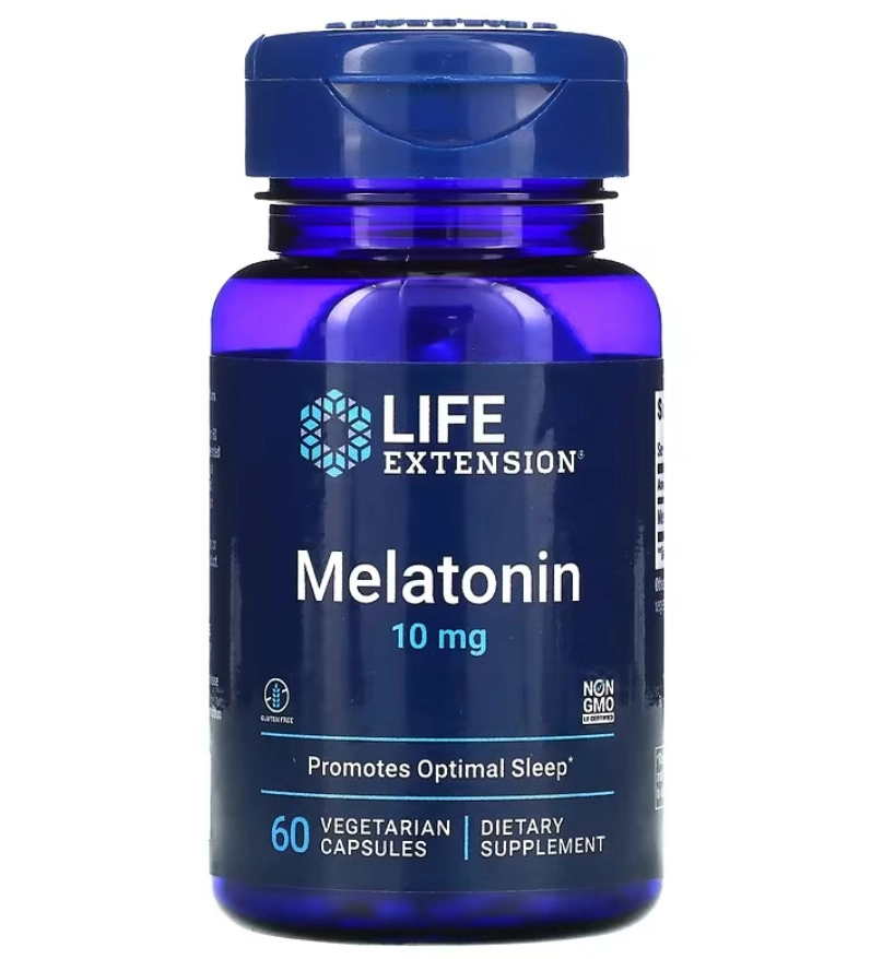 Melatonina, 10 mg, 60 Cápsulas, Life Extension