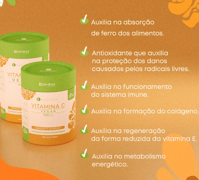 Vitamina C Vegan, 30 Comprimidos, Bioroots