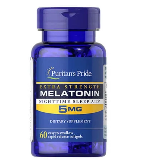 Melatonina, 5Mg, 60 Softgels, Time Release, Extra Forte, Puritan's Pride