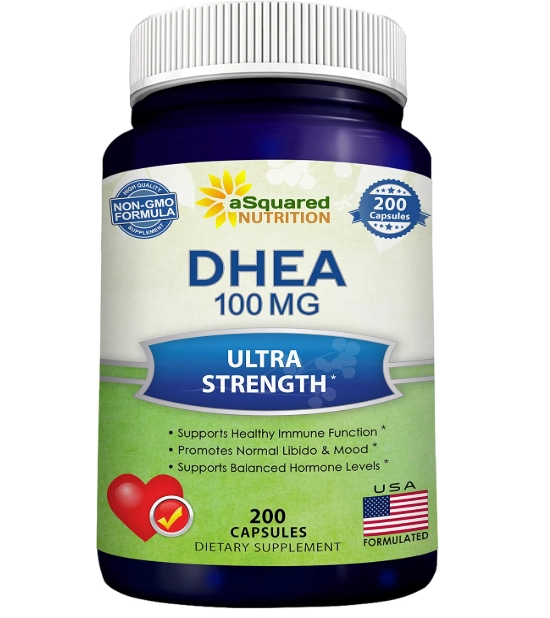 DHEA 100mg, 200 Cápsulas, aSquared Nutrition