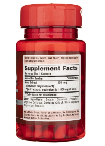 Maca, 1000mg, (Erva Exótica para Homens) Liberação Rápida, 60 Capsulas, Puritan's Pride