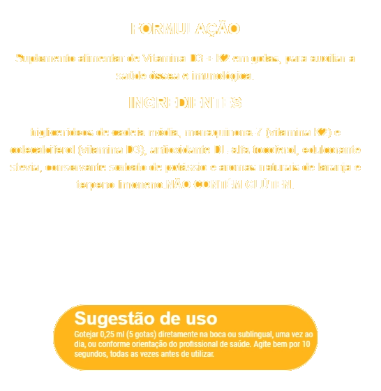 Vitamina D3+K2,  30ml Sabor Laranja, Endogen