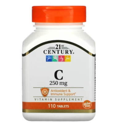 Vitamina C 250mg, 110 Comprimidos, 21st Century