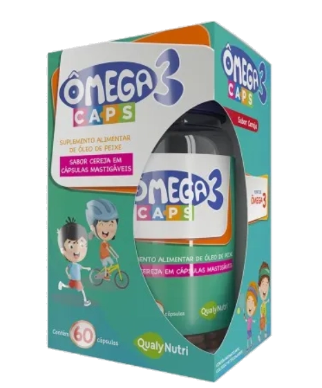 Ômega 3 kids 450mg, 60 cápsulas, Qualynutri