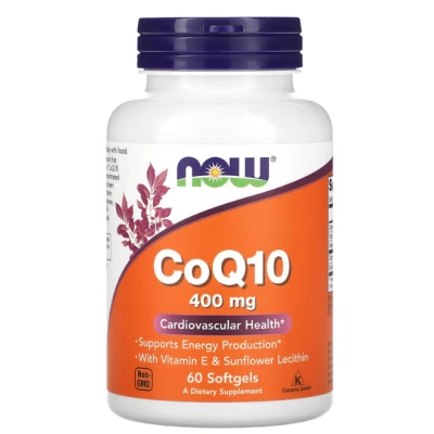 Coenzima CoQ10 400mg, 60 Cápsulas, Now