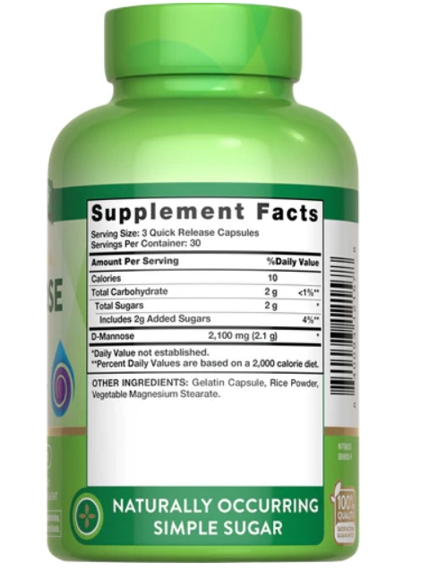 D-Manose 2100mg, 90 Cápsulas, Nature's Truth