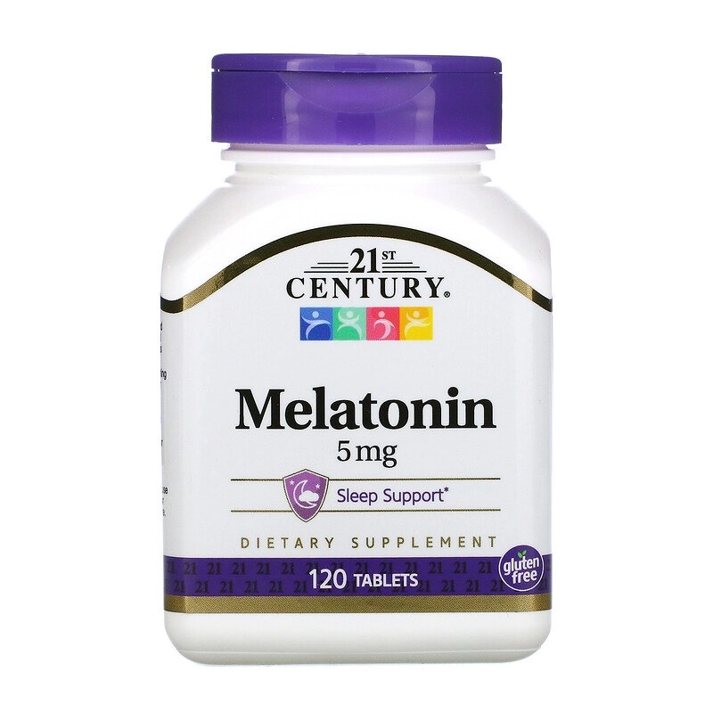 Melatonina, 5mg, 120 Comprimidos, 21st Century