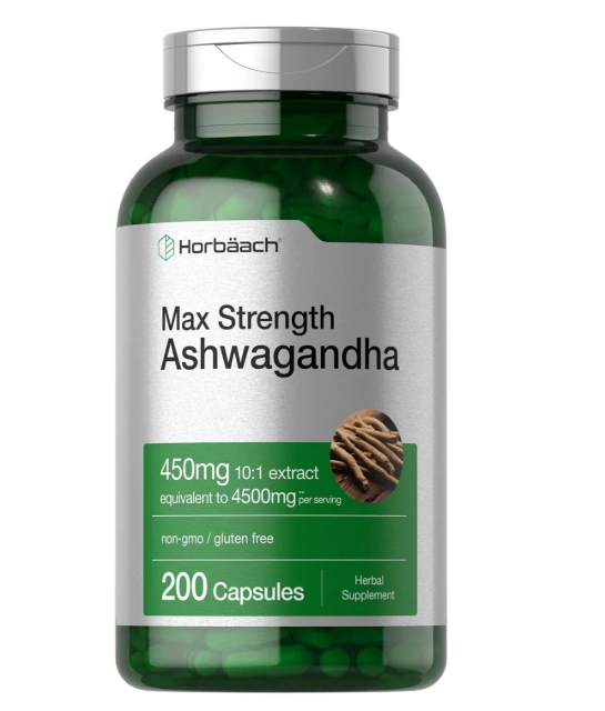 Ashwagandha 450mg Com Pimenta Negra 18mg, 200 Cápsulas, Horbaach