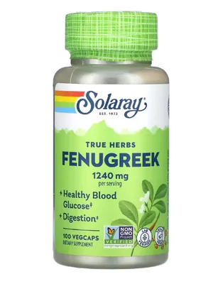 Fenugreek,  Feno-grego, 620mg,  100 VegCaps, Solaray