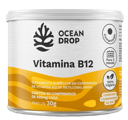 Vitamina B12 Vegana, 60 cápsulas, Ocean Drop