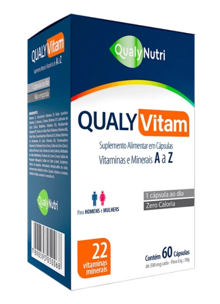 QualyVitam Polivitaminico, 60 Cápsulas, QualyNutri