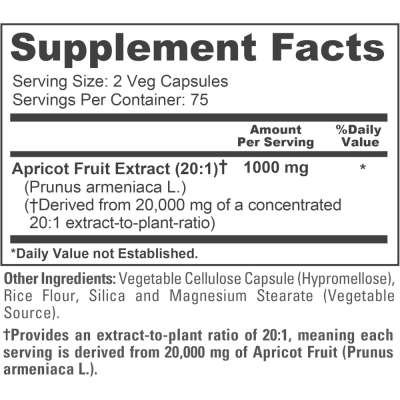  Apricot Fruit 20,000mg 150 Cápsulas Veganas, NusaPure