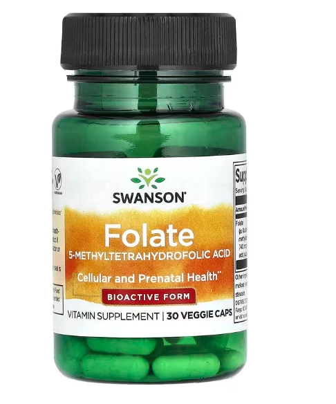 Ácido Folato, 680mcg, 30 Cápsulas, Swanson