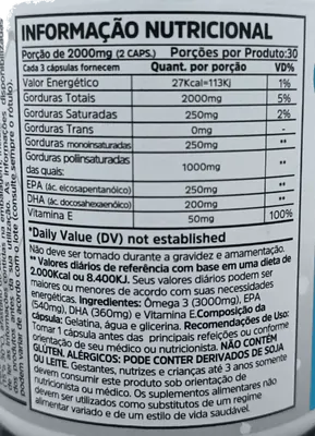 Ômega 3, EPA / DHA 2000mg, 60 Cápsulas, Sunfood