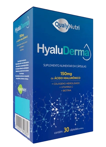 Hyaluderma, 150mg, 30 Cápsulas, QualyNutri