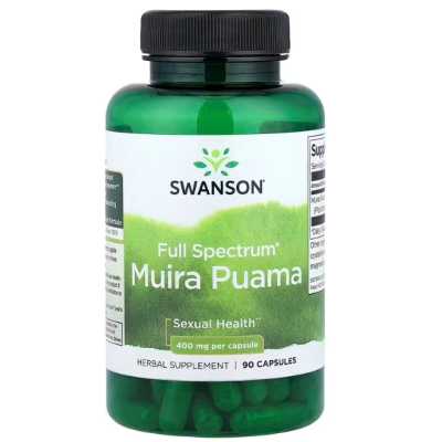 Muira Puama Full Spectrum 400mg, Energia e Libido, 90 Cápsulas, Swanson