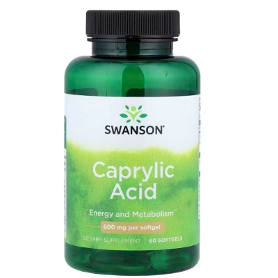 Ácido Caprílico 600mg, 60 Cápsulas, Swanson