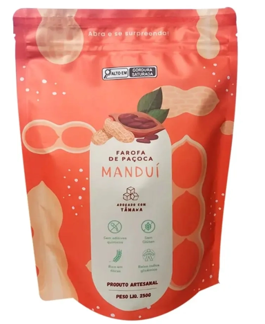 Farofa de Paçoca, Adoçada com Tâmara, 250g, Manduí 