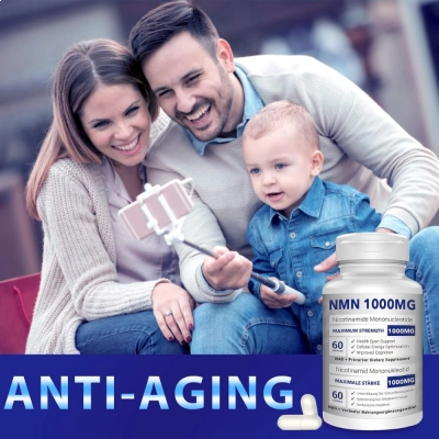 NMN (beta-nicotinamida mononucleotídeo), 1000mg, 60 Cápsulas - SRZR