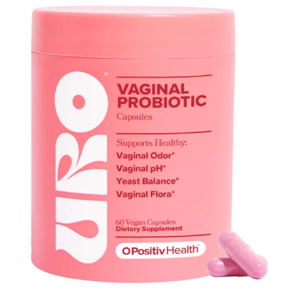 URO Probióticos Vaginais para Mulheres pH Balance com Prebióticos e Mistura de Probióticos Lactobacillus, 60 Cápsulas, O